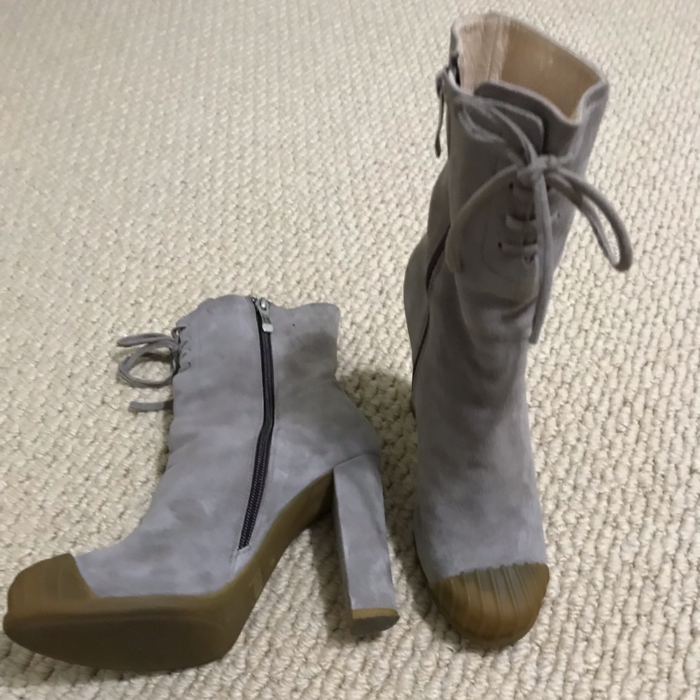 💥Genuine suede high heel lace boots